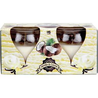 HS Candle Duftkerze Creation Kerzen 2er Pack Vanille Cocos