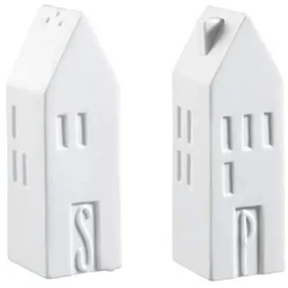 Räder Poesie et Table Salz und Pfefferstreuer aus Porzellan in der Farbe Weiß, Maße: 3cm x 3cm x 9cm, 11893