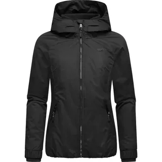 Ragwear Winterjacke Dizzie Warm Wasserdichte Damen Jacke mit Kapuze schwarz M (38)
