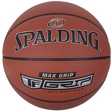 Spalding - Max Grip - Basketball - Größe 7 - Basketball - Zertifizierter Ball - Komposit-Basketball - Outdoor - Rutschfest - Hervorragender Grip - Offizielles Gewicht und Größe