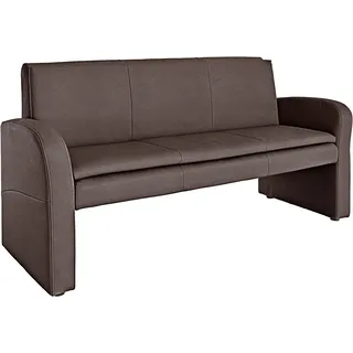 exxpo - sofa fashion Hockerbank »Cortado, 3-Sitzer Küchensofa mit hohem Sitzkomfort« hohe Bodenfreiheit, schöne Detailverarbeitung, braun