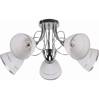 ELOTTE Kronleuchter 5X40W E27 WEISS 35-77936 Candellux - Weiß, Silber