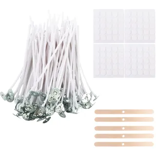 ASelected Kerzendocht Set 200 Stück 10 cm Baumwolle