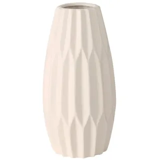 Boltze Home Vase Aquarel 26 cm , Creme , Keramik , 26 cm , Dekoration, Vasen, Keramikvasen