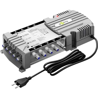 goobay Sat-Multischalter 5 Eingänge - 8 Ausgänge/terrestrischer Empfang möglich / 4K, 8K UHD/DAB+