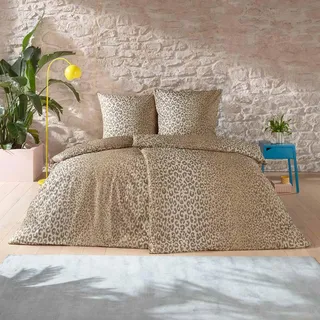 Estella Bettwäsche Lionel" beige 1x 135x200 cm + 1x 80x80 cm" - Beige