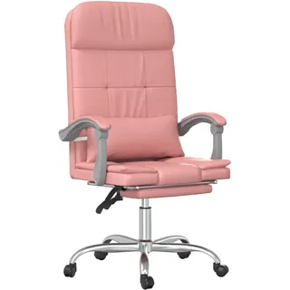 vidaXL Bürostuhl mit Massagefunktion Rosa Kunstleder - Rosa