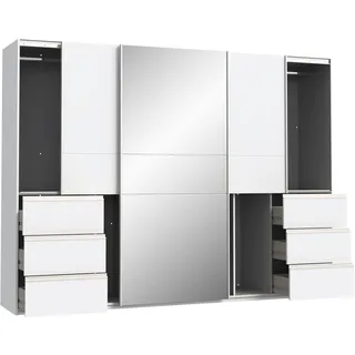Forte Schwebetürenschrank Winn 269 x 200 x 61 cm Weiß
