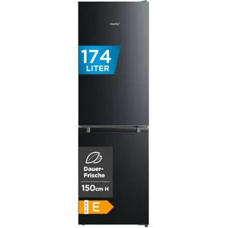 Midea Comfee RCB169DK2 Kühl-Gefrierkombination (174 l, 1500 mm hoch, Schwarz)