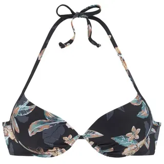 VENICE BEACH Push-Up-Bikini-Top »Lori« wattierte Cups, mit integriertem Push-up-Effekt, im Nacken zu binden, schwarz