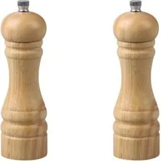 Manuelle Pfeffermühle Set, 2 Stück, Fackelmann FM Professional Divers, Holzfarbe, 18 cm