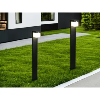 2er Set Wegeleuchten mit Bewegungsmelder, Solar und Strom, Hybrid Wegbeleuchtung