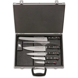 F.Dick F. DICK Messer-Set Premier Plus mit Magnetkoffer (mit Magneteinlage, inklusive Kochmesser/Filetiermesser + Buffetpinzette, für Profi- und Hobbyköche, sicherer Transport) 81161000, Schwarz