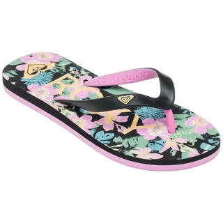 Sandale ROXY "Tahiti", Mädchen, Gr. 13(30), pink (schwarz, pink stencil), Obermaterial:Obermaterial: 100% Synthetikmaterial / Futter: N/A / Außensohle: 100% EVA;, Schuhe Sandale