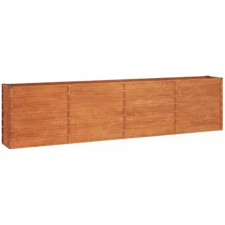 vidaXL Hochbeet Rostig 320 x 40 x 77 cm Braun
