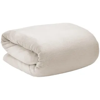 Beautissu Aurelia Kuscheldecke 150 x 200 cm Beige/Bronze
