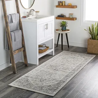 livabliss MENDOZA Orientteppich 80 x 150 cm Grau