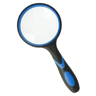 Westcott Lupe schwarz/blau 4-fach, Ø 65 mm