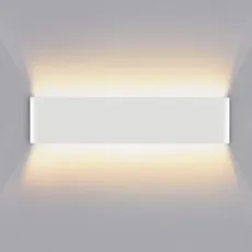 Lureshine Wandlampe Innen 40cm 16W Up and Down Wandlampe Aluminium Dekoration/Moderne Wandleuchte Innen Warmweiß 3000k Wandlampen für Wohnzimmer|Schlafzimmer|Korridor|Treppenhau(Weiß)