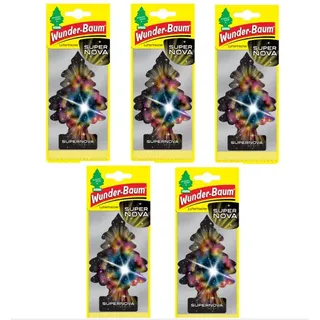 5x Wunderbaum Supernova Duft Baum Autoduft Auto Lufterfrischer Spiegel Raumduft