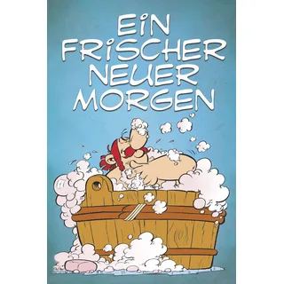 Leinwandbild LUCKYLINDE "Obelix Ein frischer neuer Morgen", bunt (farbe bild(er): bunt), B:60cm H:90cm T:3cm, Holz, Leinwand, Bilder, Leinwandbild, Canvasbild Wanddeko Bild zum Film "Kampf der Häuptlinge"