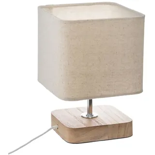 Atmosphera | Nachttischlampe, Tischlampe - 21 cm, Tischleuchte, Nachttischlampen Schlafzimmer - Beige, Braun