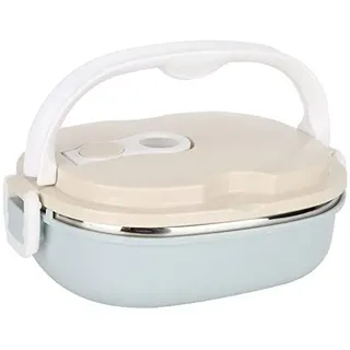lyrlody Lunchbox aus Edelstahl -Box mit 1/2/3 Tragbarer Luftdichter Lunchbox mit Griff für Erwachsene und Kinder(1 Schichten)