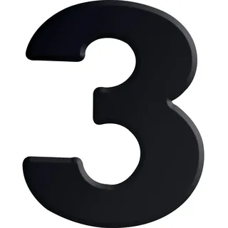 Kirsten Ziffer selbstklebend Type 3 Aluminium schwarz