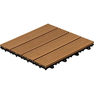 Home Deluxe Klickfliesen WPC Bavaro Teakfarb. 30 cm x 30 cm,  6 m2