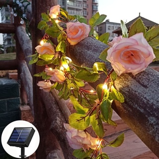 cuzile Solar Blume String Lichter, 5M 50LED Solar Fee Blume Lichter, Solar Blossom String Lichter für Innenhof, Garten, Baum, Zaun, Weihnachten, Party, Urlaub Dekorationen