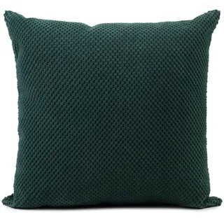 Gözze - Kissen Sven, Dekokissen in genoppter Optik, Weiches Sofakissen mit Füllung, 100% Polyester, 45 x 45 cm - Dunkelgrün
