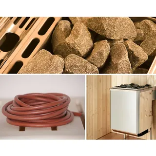 Weka Saunaofen-Set 11 inkl. 9 kW Kompakt-Ofen, Saunasteine, integrierte Steuerung