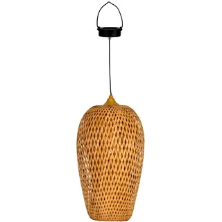 Pauleen Solarleuchte Kunststoff/Metall/Rattan 22 cm Ø, 75,2 cm H, 1 Stk., beige