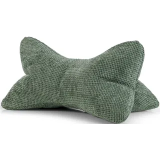 Nackenkissen MAGMA HEIMTEX "ARLO Leseknochen", dunkelgrün, B:0cm H:0cm L:42cm Ø:22cm, Faserbällchen (Polyester), Polyamid, Polyester, Funktionskissen, Nackenkissen, Ergonomisches und kuscheliges Nackenkissen sowie Buch-/Tabletstütze