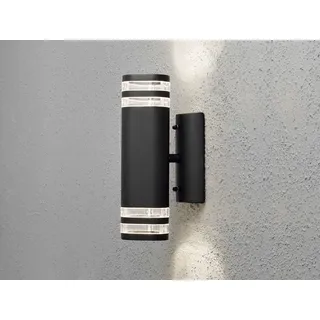 Design LED Außenwandleuchte Up Down zur Fassadenbeleuchtung Außenleuchte Schwarz - Schwarz