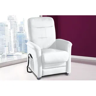 sit&more TV-Sessel Charlie Kunstleder 76 x 103 x 91 cm Weiß mit Hebefunktion