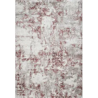 Webteppich , Grau, Rosa, Silberfarben , Textil , Abstraktes , rechteckig , 80x150 cm , Oeko-Tex® Standard 100 , für Fußbodenheizung geeignet , Teppiche und Böden, Teppiche, Webteppiche