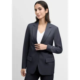 Jackenblazer CINQUE "CILIGHT", Damen, Gr. 38, blau (dunkelblau), Web, Obermaterial: 53% Polyamid, 43% Schurwolle, 4% Elasthan, unifarben, regular fit normal, V-Ausschnitt, eingesetzt,Ärmel ohne Ärmelschlitz gerader Abschluss mit Knöpfen, Blazer Jackenblazer, Mit Markenlabelplättchen