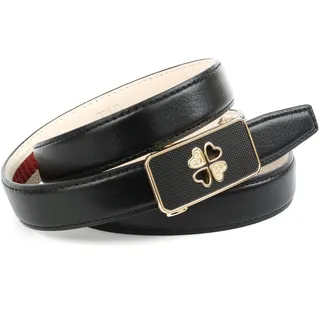 Ledergürtel ANTHONI CROWN, Damen, Gr. 75, schwarz, Leder, unifarben, Gürtel Ledergürtel, Automatik Ledergürtel in schwarz