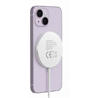 Mayaxess, Magnetisches 15W MagSafe Ladegerät für iPhone 14 Plus, Weiß - Weiß