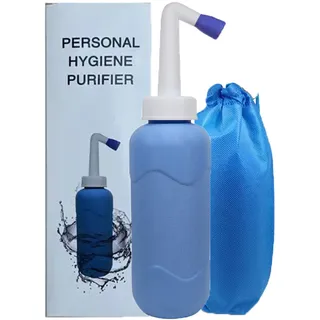 Tragbarer Bidet-Sprayer, Reise-Bidet-Flasche für persönliche Hygiene, Handgerät, Bidet-Spray ohne Druckluft, Flasche mit Wischer, 500 ml