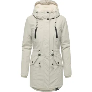 Wintermantel RAGWEAR "Wintermantel Elsien", Damen, Gr. 3XL, beige (bone25), Obermaterial: 100% Polyester PES.  Obermaterial: Futter: 100% Polyester PES. 100% Polyester PES., Mäntel Wintermantel