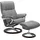 Relaxsessel Mayfair Leder/Mikrofaser 92 x 103 x 79 cm grau mit Schlaffunktion
