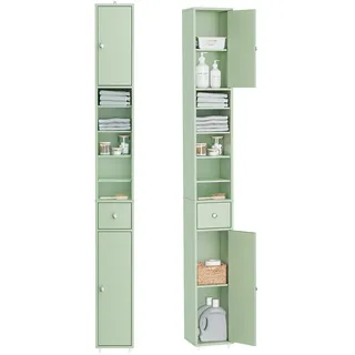 SoBuy Hochschrank 20 x 180 x 20 cm Hellgrün MDF