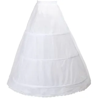 FLOTRUTE Reifrock 3 Ring verstellbar, Underskirt Unterrock, Petticoat Krinoline, Petticoat Unterrock Kleid Hochzeit für Hochzeit Brautkleid Abendlieid Weiß