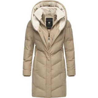 Steppmantel RAGWEAR "Steppmantel Natalka Cosy", Damen, Gr. 4XL, braun (taupe), Obermaterial: 100% Polyester PES.  Obermaterial: Futter: 100% Polyester PES. 100% Polyester PES., Mäntel Steppmantel