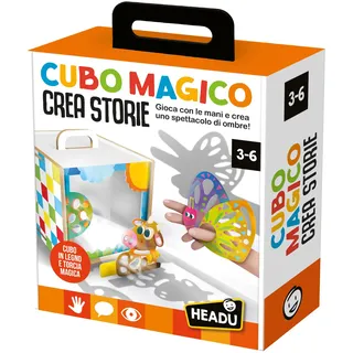 Headu - Zauberwürfel erstellen Sie Geschichten - Erstellen und projizieren Sie Ihre Show | Lernspiel für Kinder von 3-6 Jahren, Geschenk für Kinder, Geschenk für Mädchen, Lernspiele Made in Italy