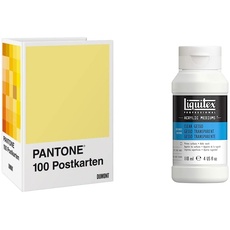 Pantone: 100 Postkarten & Liquitex 7604 Professional klares Gesso, Universalgrundierung für Acrylfarben, licht und alterungsbeständiger Primer, gebrauchsfertig - 118ml Flasche, transparent