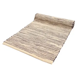 Casa Service Reno Teppich aus Baumwolle, waschbar, für Badezimmer, Küche, rutschfest, maschinenwaschbar (Beige, 50x180 cm)