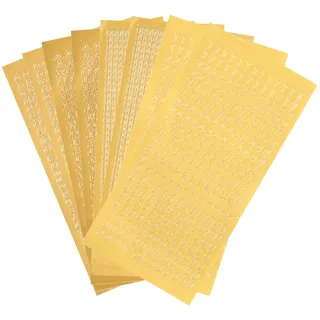 Wachsbuchstaben und Zahlen Aufkleber Set, 8 Blatt Gold, Selbstklebende Wachsaufkleber zum Gestalten von Taufkerze und Kommunionkerze, DIY Kerzen Dekoration Buchstaben Zahlen für Kerzengestaltung